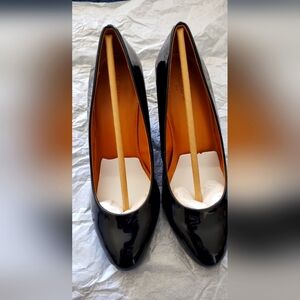 NWB - J. Crew Sylvia Patent Wedges - Black - 9M